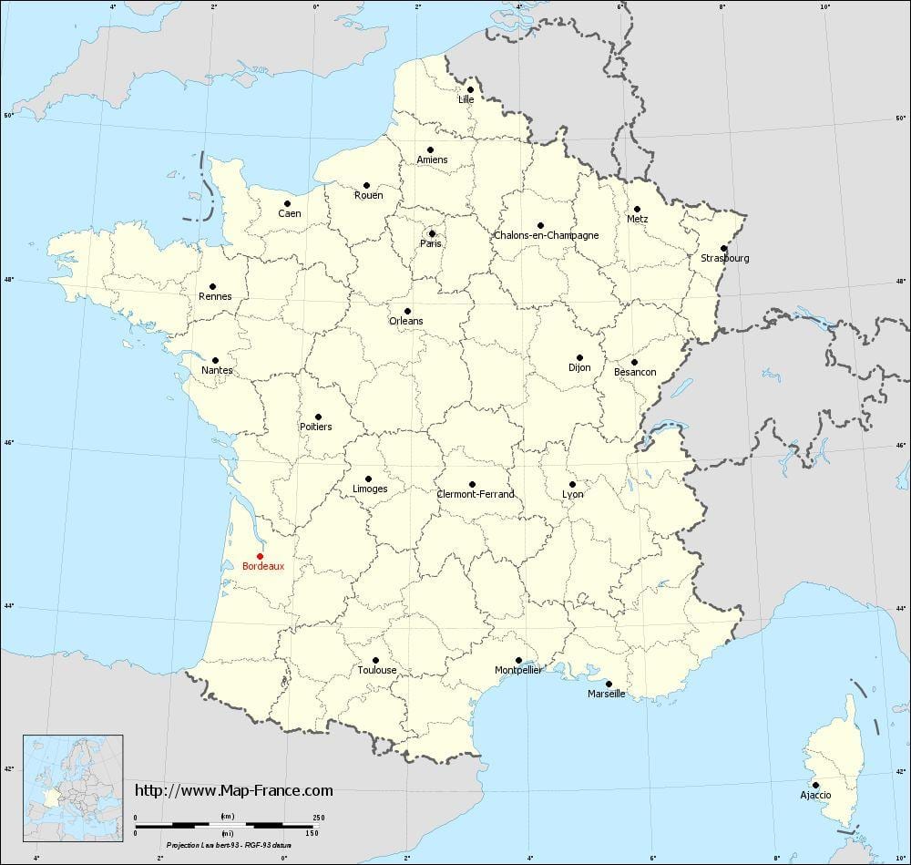Bordeaux Belediye harita