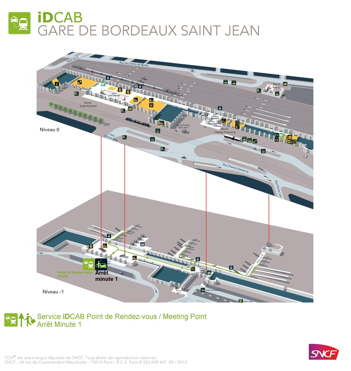 Bordeaux st jean tren istasyonu haritası