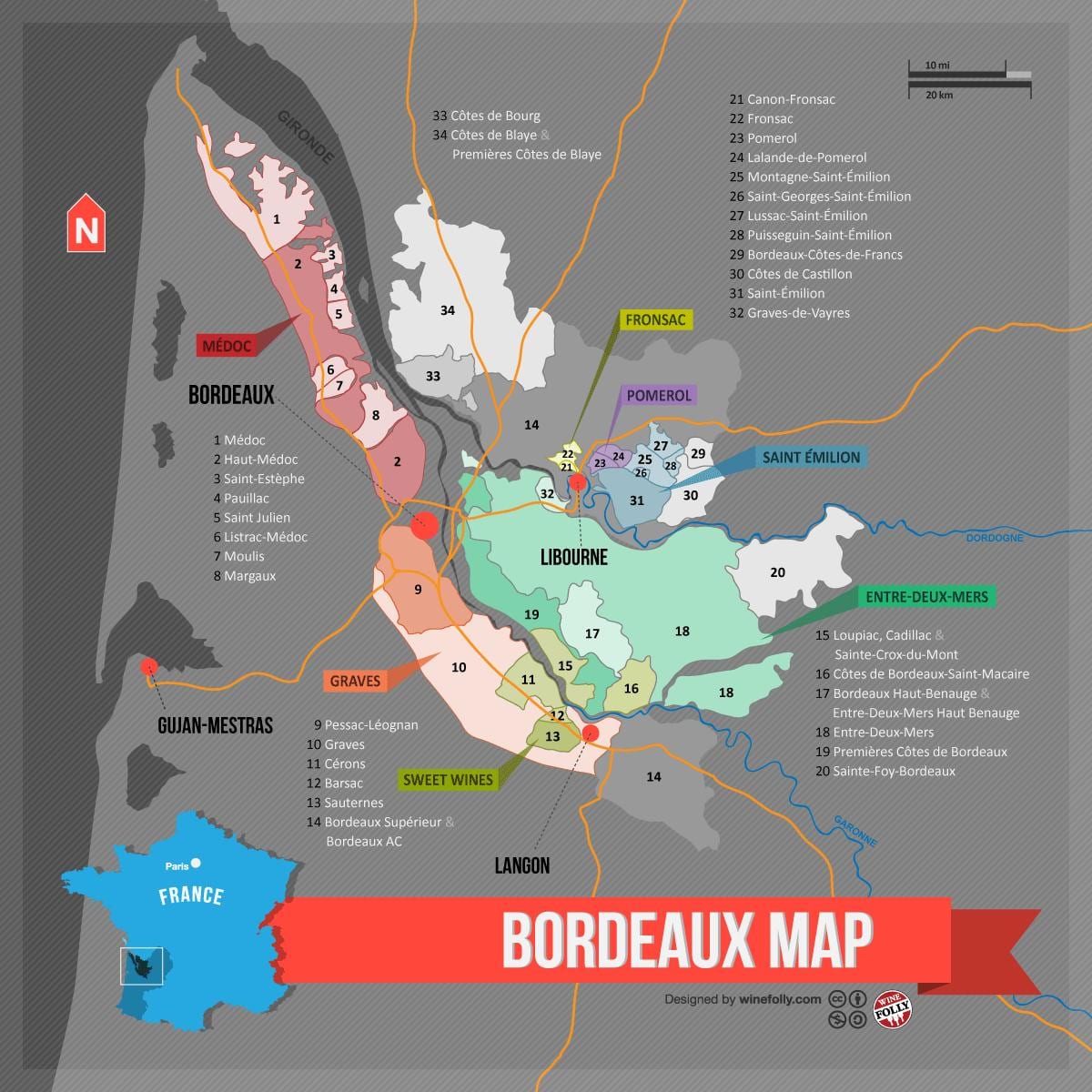 Bordeaux şarap ülke göster