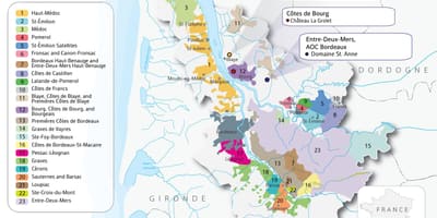 Bordeaux chateaux haritası