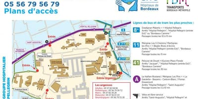 Bordeaux Hastanesi harita