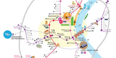 Bordeaux toplu taşıma haritası