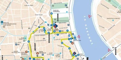 Bordeaux haritası yürüyüş turu